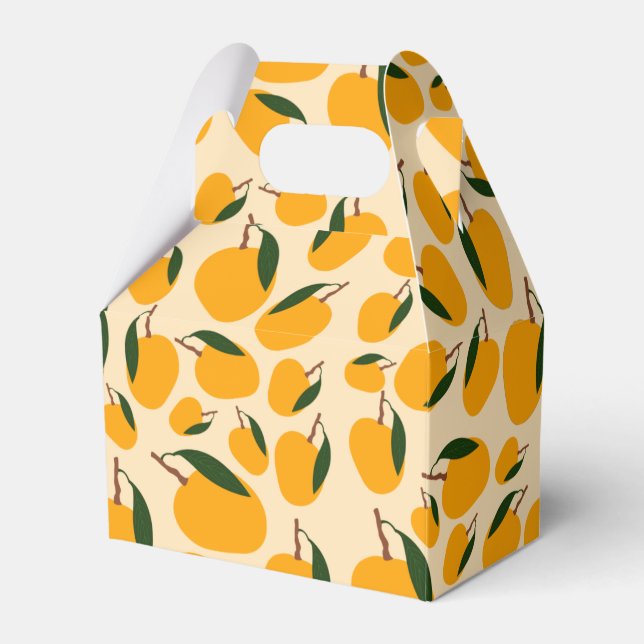 Mango Summer Fruit Pattern Favour Box (Front Side)