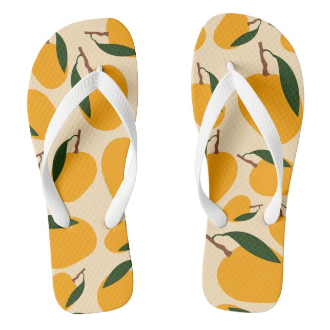 Mango Summer Fruit Pattern Jandals (Footbed)