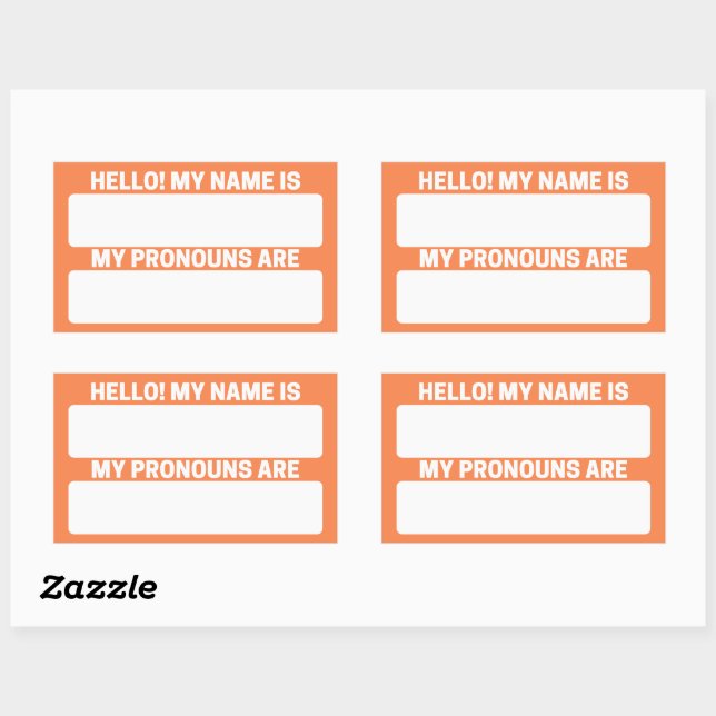 Mango Tango Name & Pronoun Labels (Sheet)