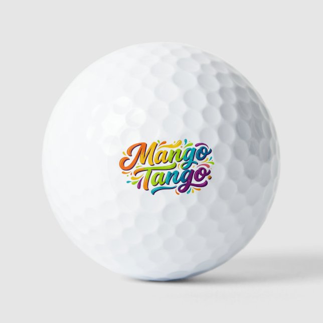 Mango Tango Tropical Vibes T-Shirt Golf Balls (Front)