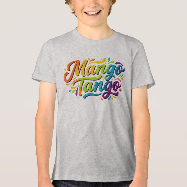 Mango Tango Tropical Vibes T-Shirt Tri-Blend Shirt (Front)