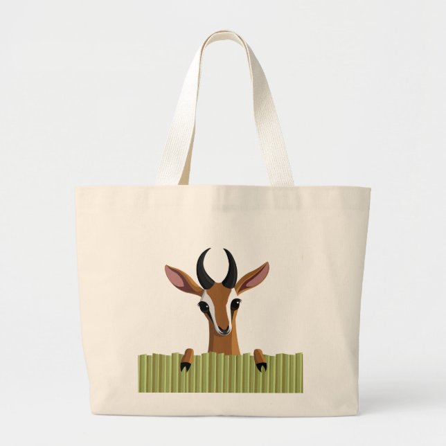 Mango the Gazelle Large Tote Bag (Front)