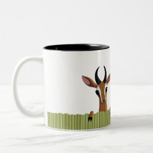 Mango the Gazelle Peek-a-boo Two-Tone Coffee Mug