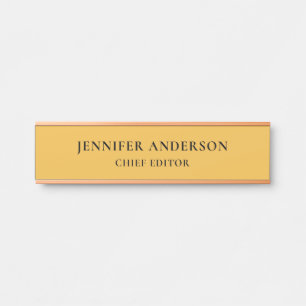 Mango Yellow Professional Modern Plain Minimalist Door Sign