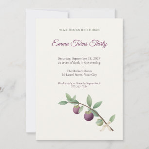 Mangosteen Branch Thirtieth Birthday Invitation