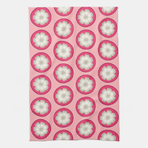Mangosteen  Fruit Stylised Fruit Slices Tea Towel