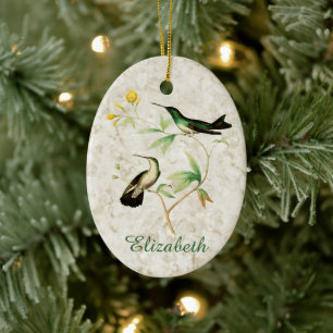 Mangrove Hummingbird Ceramic Tree Decoration