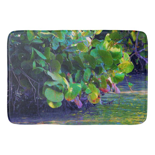 Mangrove Lagoon with Sea Grapes Bath Mat (Front)