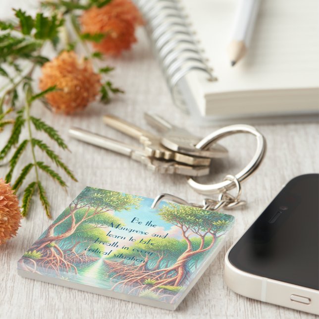 Mangrove & Quote Key Ring (Front Right)