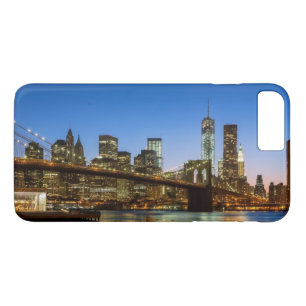 Manhattan and Brooklyn Bridge at dusk iPhone 8 Plus/7 Plus Case