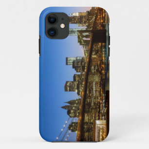 Manhattan and Brooklyn Bridge at dusk Case-Mate iPhone Case