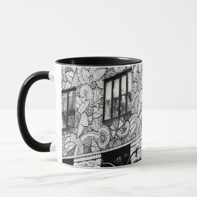 Manhattan Art Deco leafy frieze combo mug (Left)
