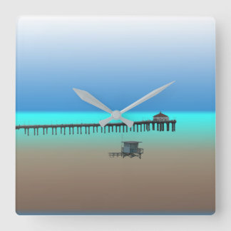 Manhattan Beach Pier design clock