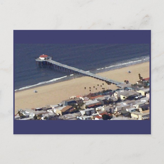 Manhattan Beach Pier Postcard (Front)