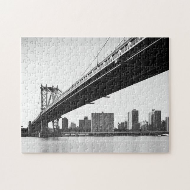 Manhattan Bridge and skyline, New York, US. Jigsaw Puzzle (Horizontal)