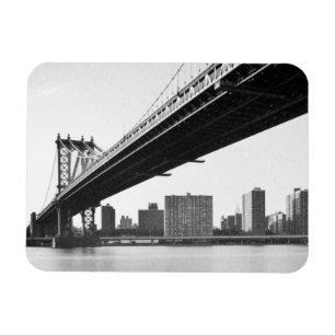 Manhattan Bridge and skyline, New York, US. Magnet