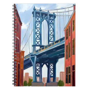 Manhattan Bridge New York City Painting Notebook