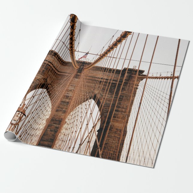 MANHATTAN BRIDGE NEW YORK WRAPPING PAPER (Unrolled)