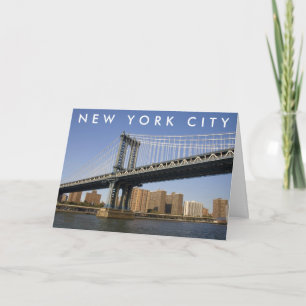 Manhattan Bridge the East River New York City Card