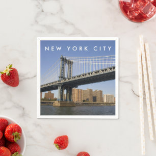 Manhattan Bridge the East River New York City Napkin