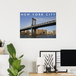 Manhattan Bridge the East River New York City Poster
