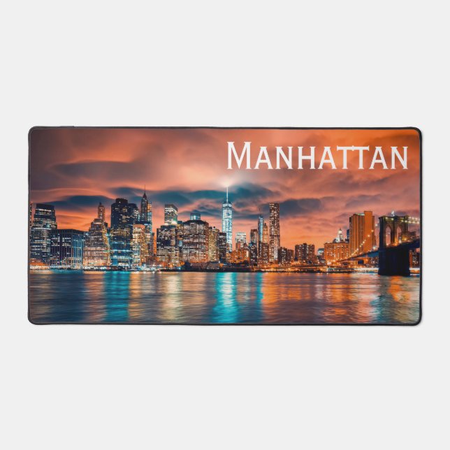 Manhattan Cityscape  Desk Mat (Front)