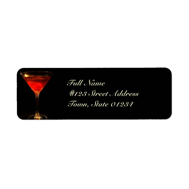 Manhattan Cocktail Mailing Labels  (Front)