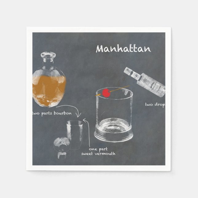 Manhattan Cocktail Napkin (Front)
