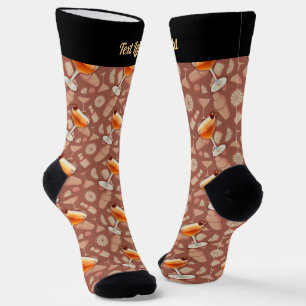 Manhattan Cocktail Pattern Socks