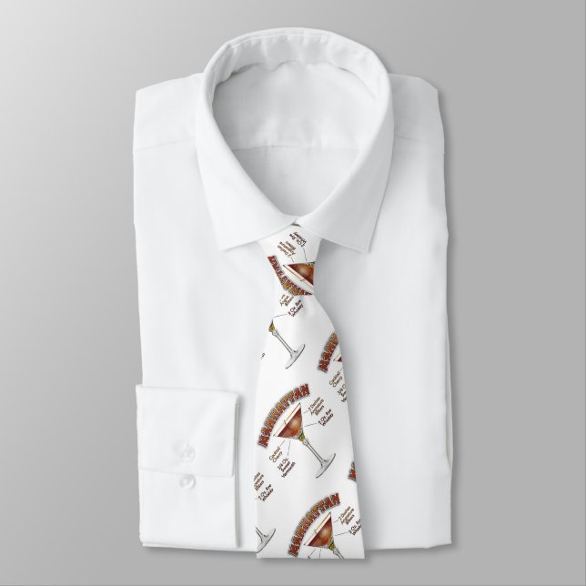 Manhattan Cocktail Recipe Art Tie (Tied)