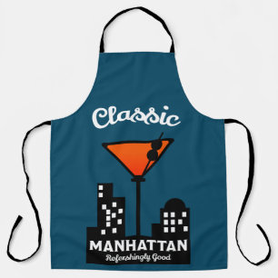 Manhattan Cocktail Wall Art Apron