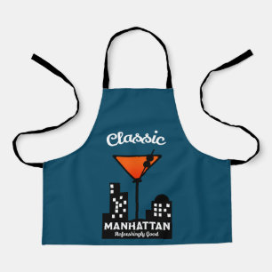 Manhattan Cocktail Wall Art Apron