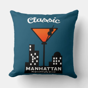 Manhattan Cocktail Wall Art Cushion