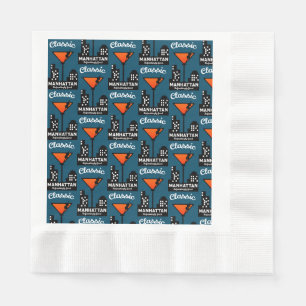 Manhattan Cocktail Wall Art Napkin