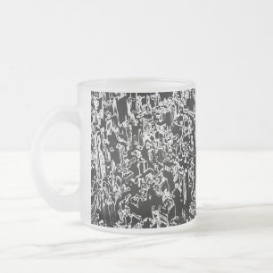 Manhattan designed frosted glass coffee mug