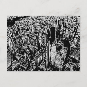 Manhattan designed postcard