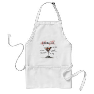 Manhattan Drink Recipe Design Standard Apron