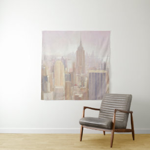 Manhattan in the Mist   New York City Tapestry