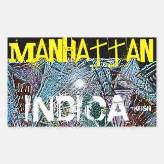 MANHATTAN INDICA KUSH RECTANGULAR STICKER