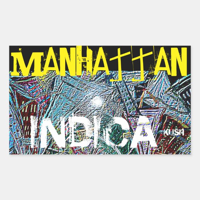 MANHATTAN INDICA KUSH RECTANGULAR STICKER (Front)