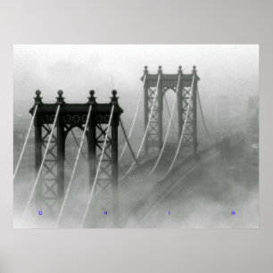 Manhattan Morning Fog Poster