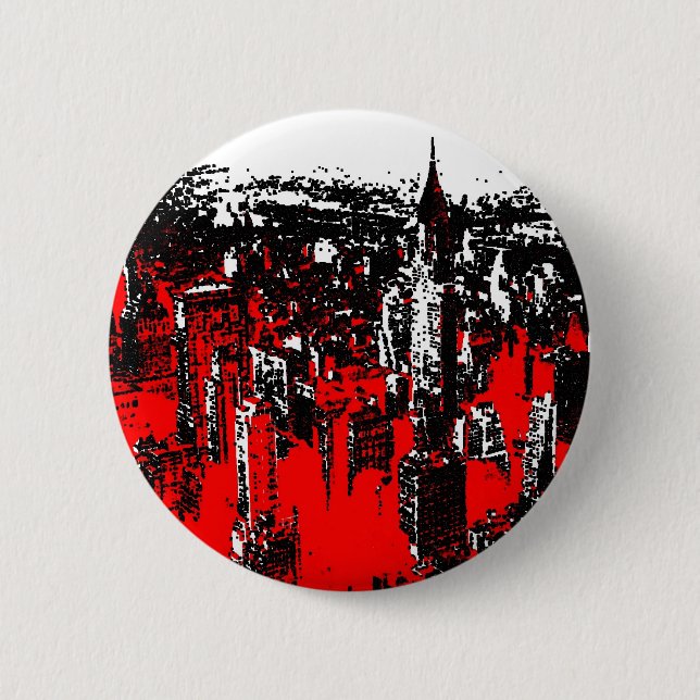 Manhattan New York 6 Cm Round Badge (Front)