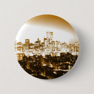 Manhattan New York 6 Cm Round Badge