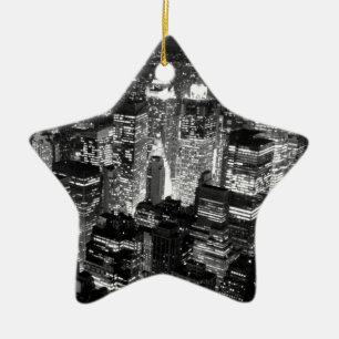 Manhattan New York City Ceramic Tree Decoration
