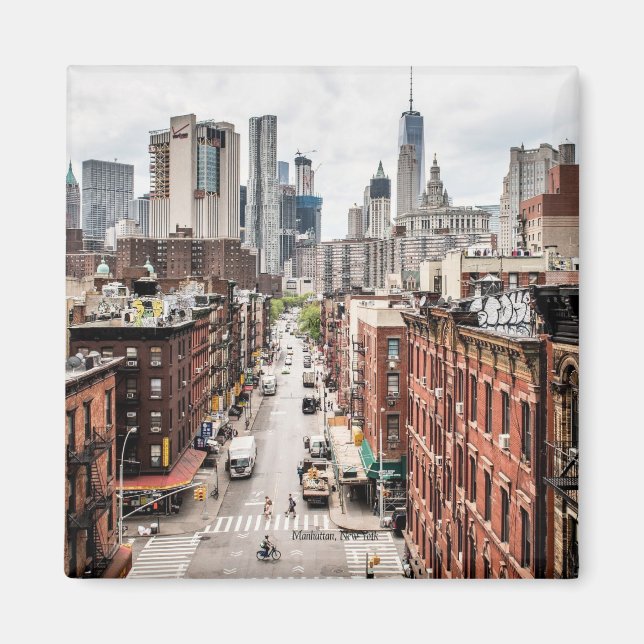 Manhattan, New York cityscape photograph, Magnet (Front)