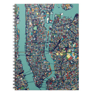 Manhattan New York Map Notebook
