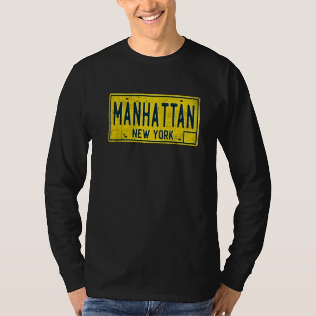 Manhattan New York NY Retro USA Neighbourhood Lice T-Shirt (Front)