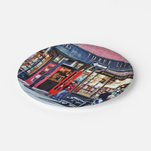 Manhattan NY - Greenwich Village Bookstore Paper Plate