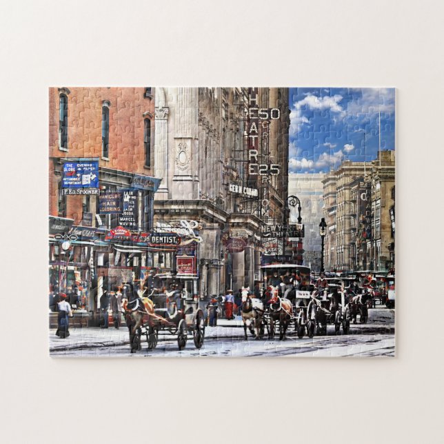 Manhattan NY – Long Acre Square New York c1905 Jigsaw Puzzle (Horizontal)