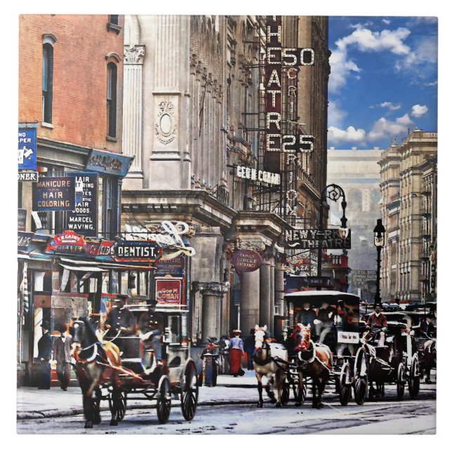 Manhattan NY – Long Acre Square New York c1905 Tile (Front)